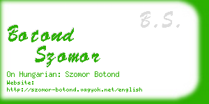 botond szomor business card